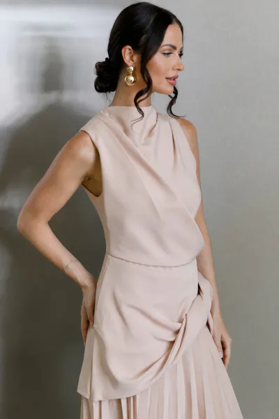 Pleated Midi Dress 10